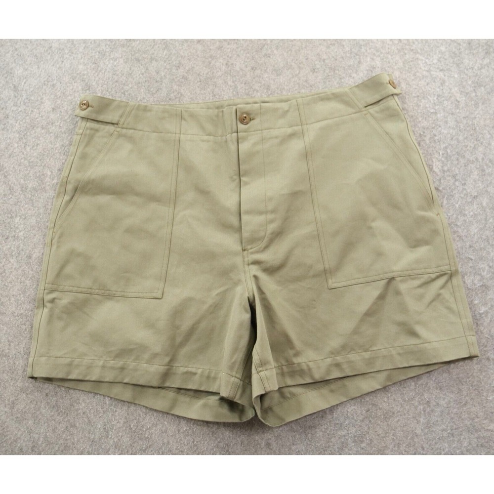 Unless Collective Shorts Adult 2XL XXL Green Flat Front Chino Streetwear 5